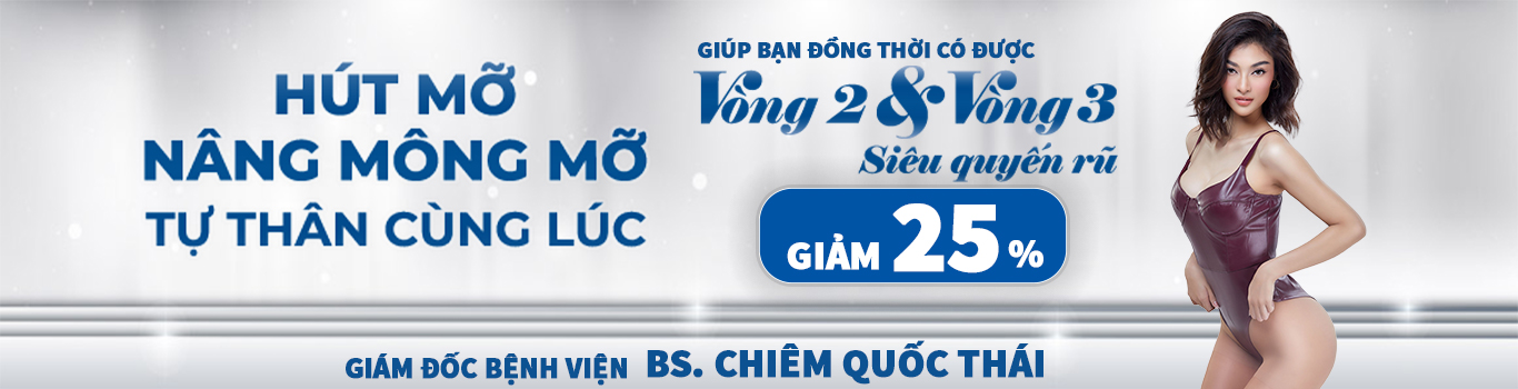 Banner hút mỡ nâng mông giảm 25% Banner hút mỡ nâng mông giảm 25%